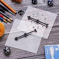 Vista 5 de Gejoy Spinners transparentes a granel para el aula, juego de matemáticas de borrado en seco con flecha giratoria (paquete de 10, transparente)