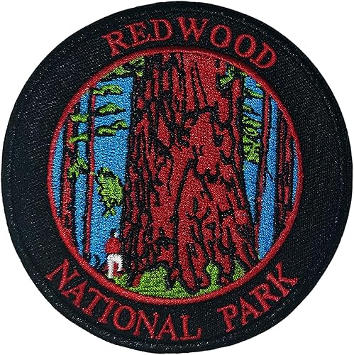 Redwood Forest National Park - Parche bordado de 3.5 pulgadas, para planchar o coser, decorativo, recuerdo de vacaciones, viajes, apliques, pasear,