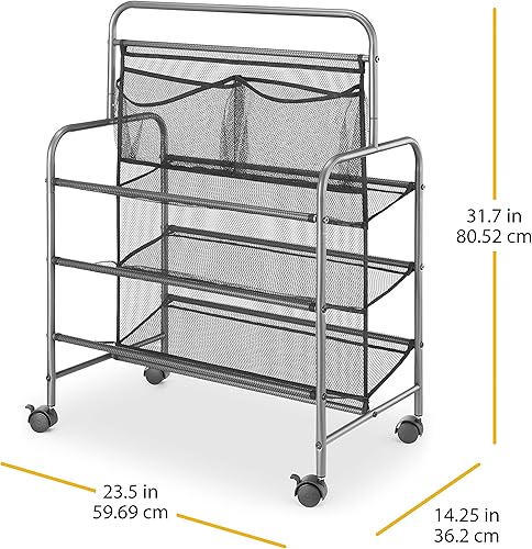 Miniatura 2 de Whitmor Zapatero de metal y malla de 4 niveles, Gunmetal