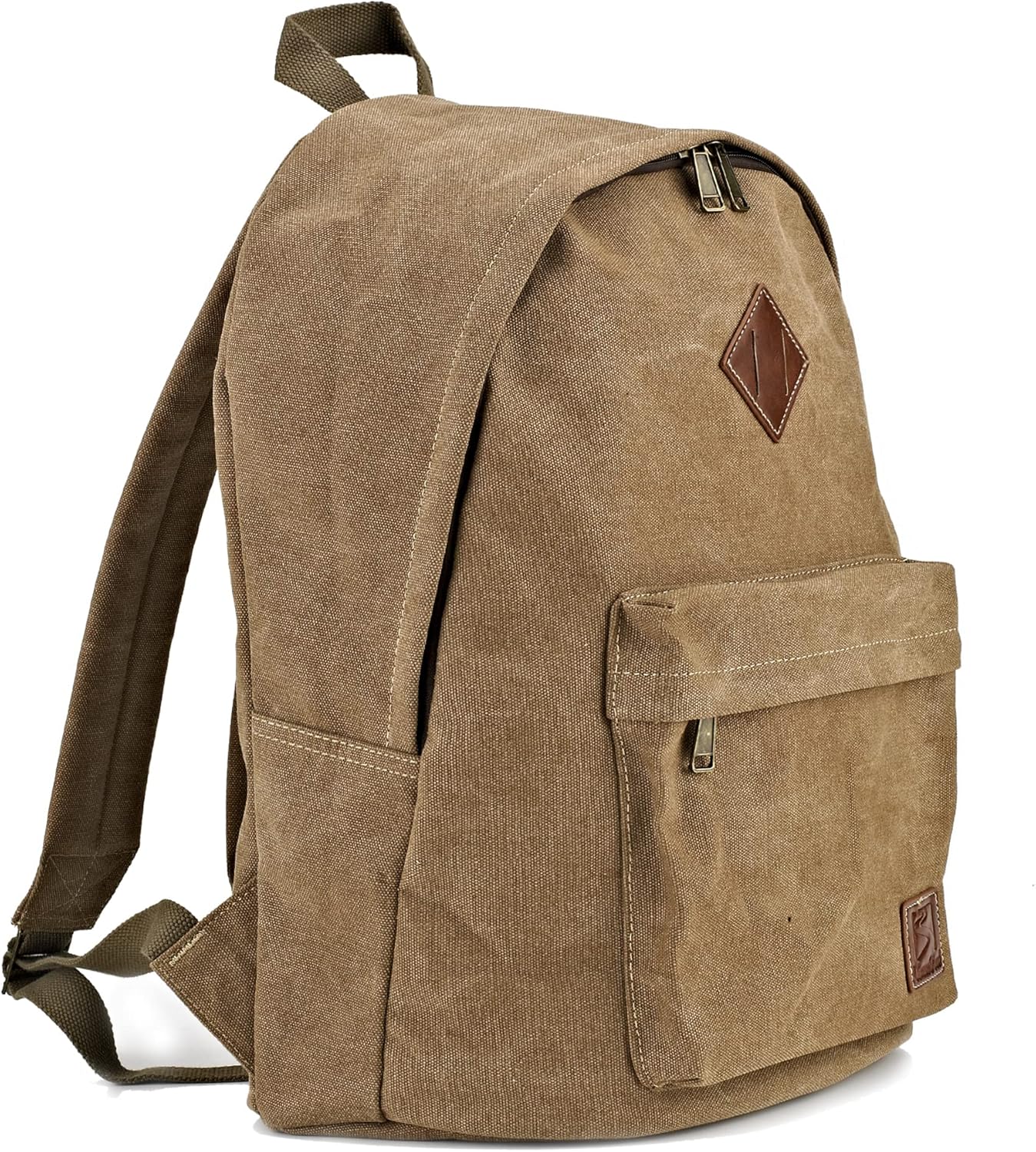 seemeroad Canvas Laptop Backpack, Durable Rucksack, Travel Bag Fits 15.6 Inch Notebook for Men Women Factory Directly(Coffee)