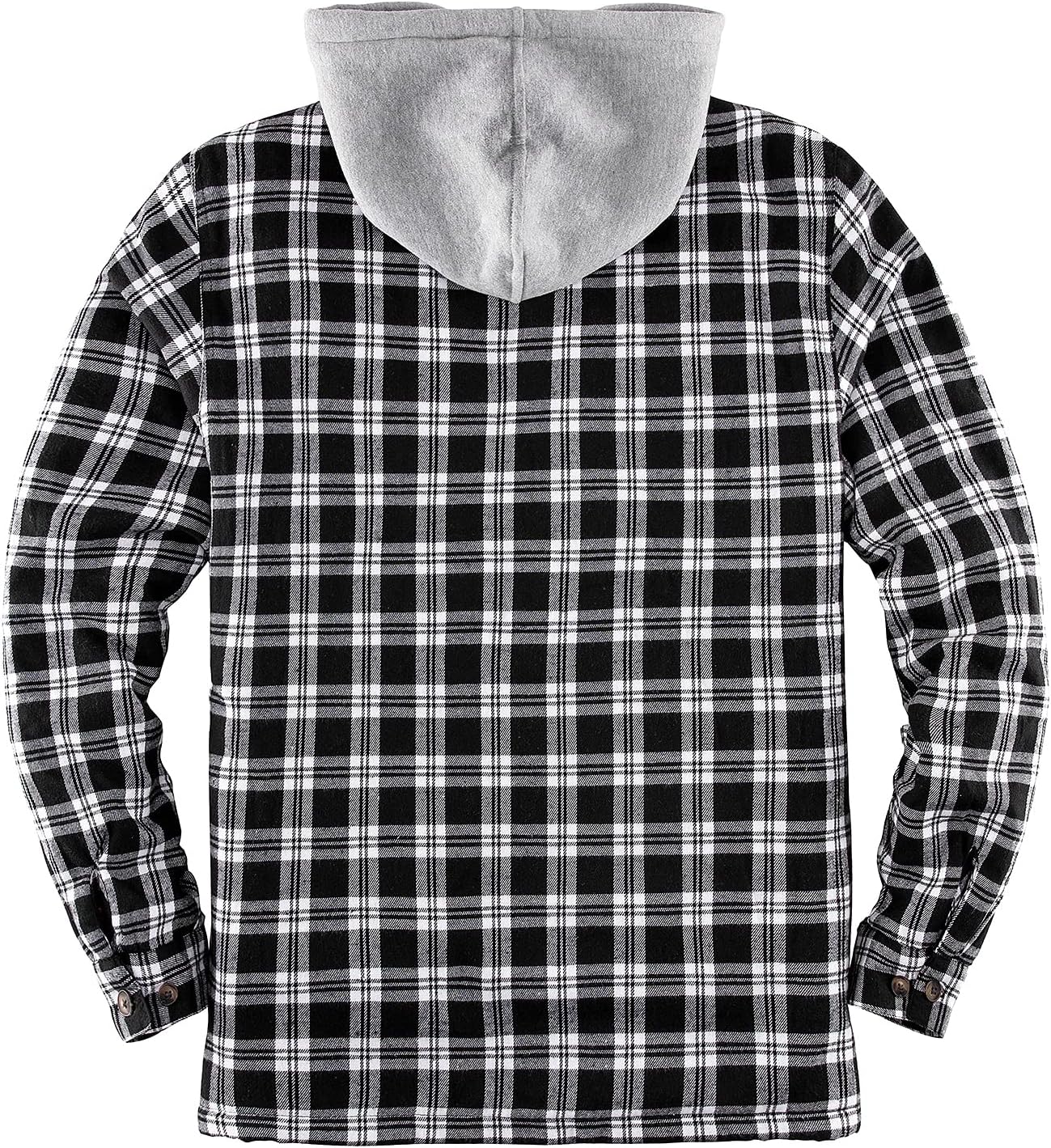 Lisskolo Men's Green Winter Plaid Zip Up Bomber Hooded Jacket