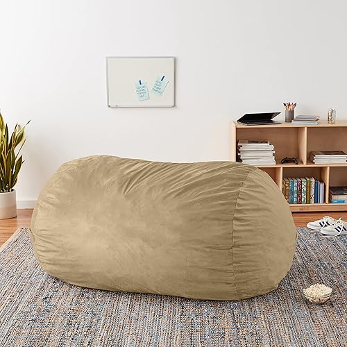 Miniatura 91 de Chill Sack Silla de puf, tumbona de 6 pies, microgamuza azul marino - solo funda Microsuede,Microsuede - Negro - Solo funda,Microsuede - Camel -