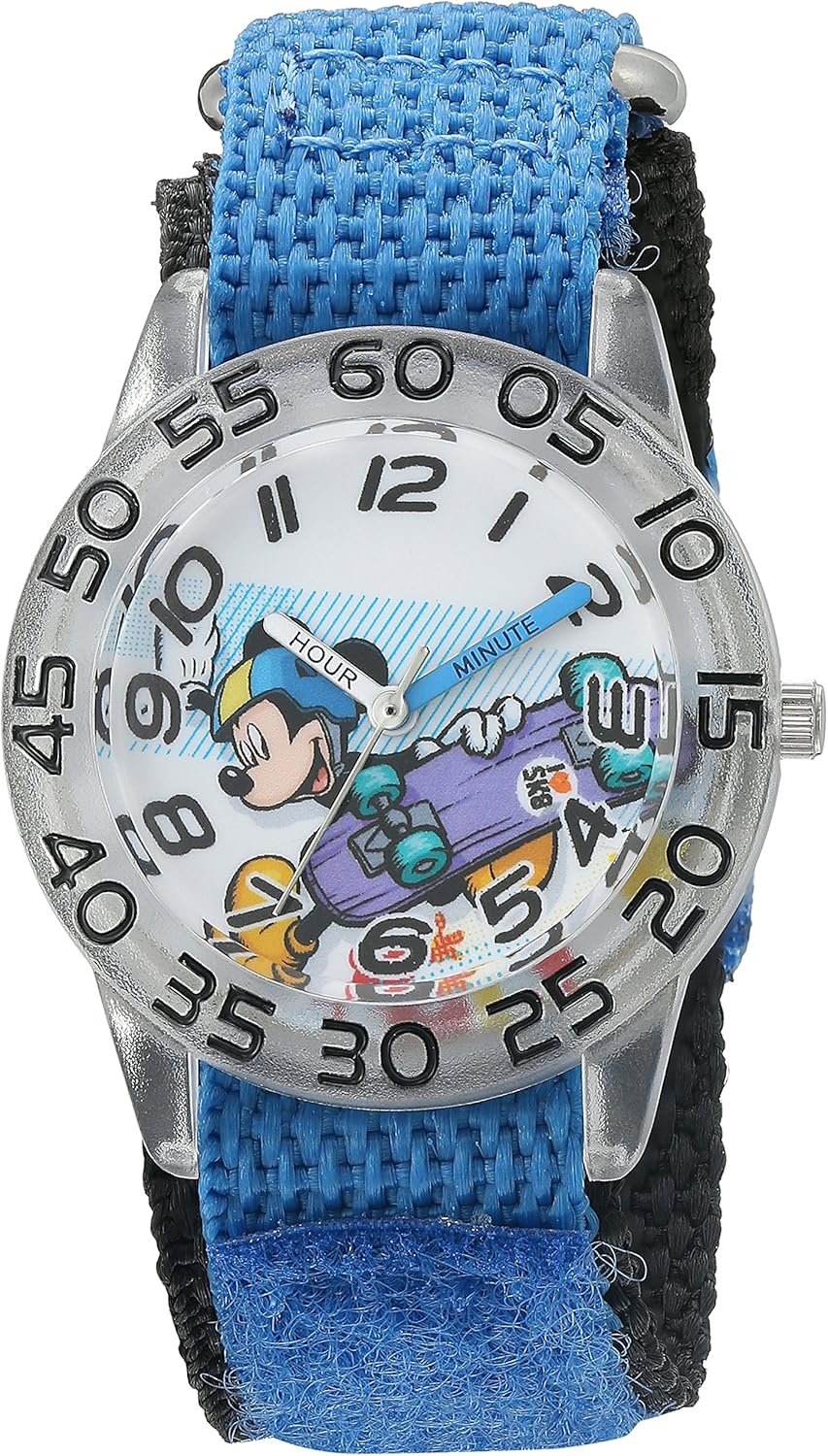 Disney Mickey Mouse Kids' W002995 Mickey Mouse Analog Display Analog Quartz Blue Watch