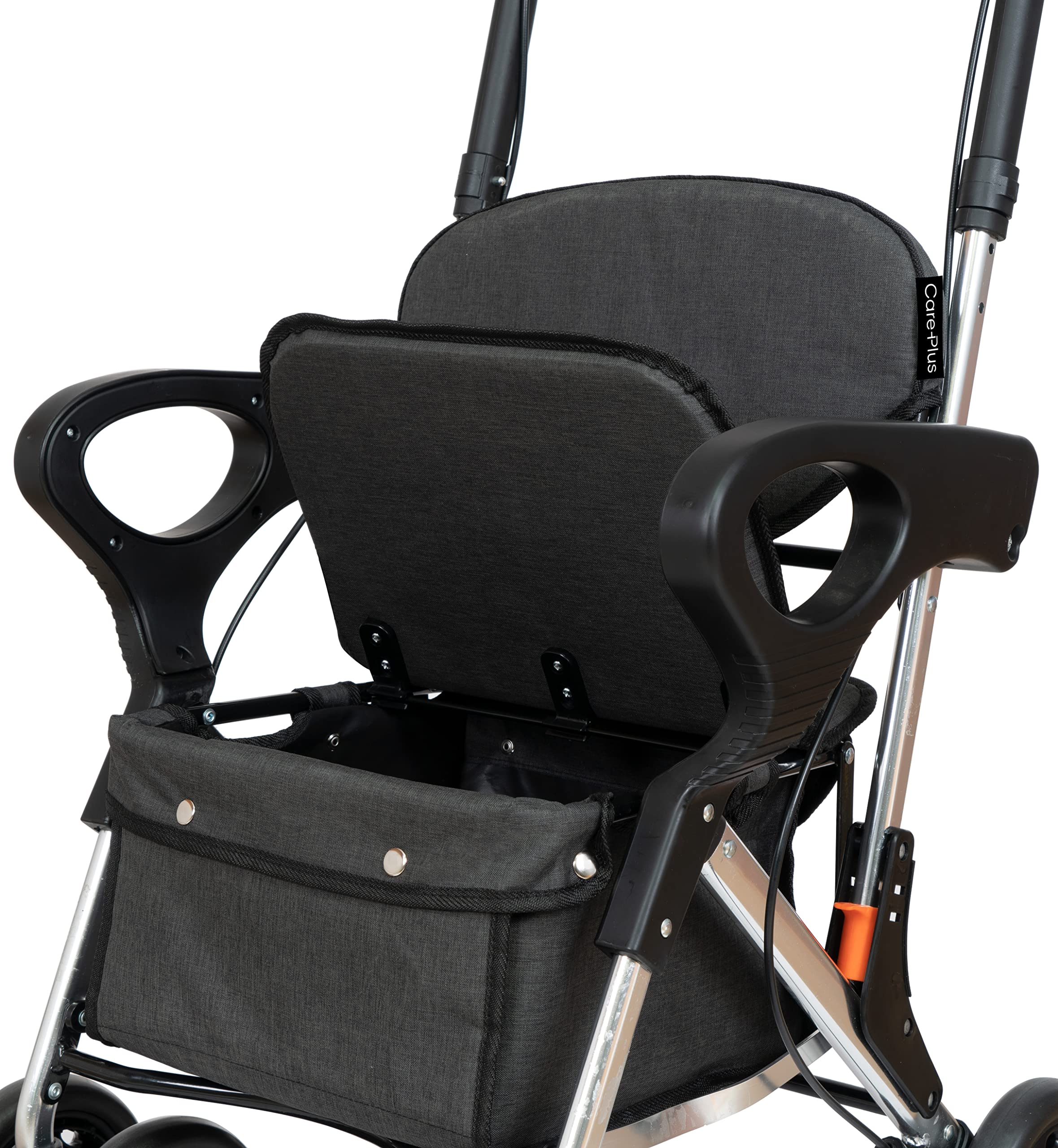 Playcare Andador para Personas Mayores con Asiento y Reposabrazos Ancho, Color Granate