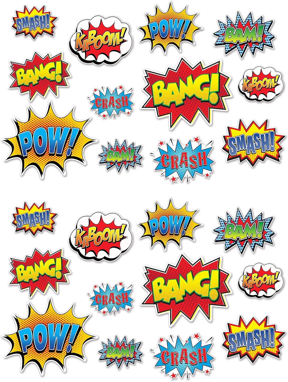 Amazon.com: Beistle Hero Action Sign Cut Outs 24 Piece Comic ...