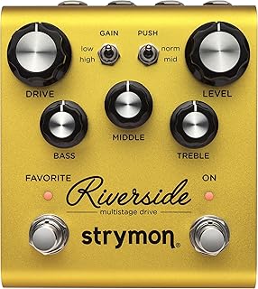 Strymon Riverside Multistage Drive Guitar Effects Distortion Pedal for Electric and Acoustic Guitar, Synths and Keyboards