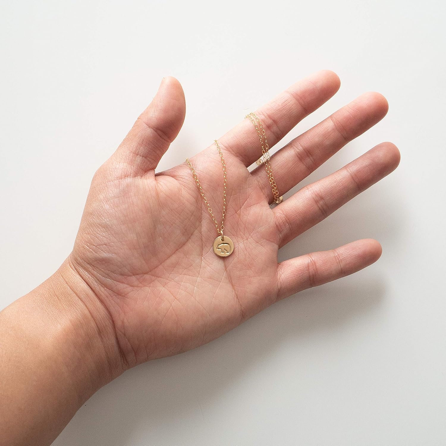 14K Gold Filled Mama Bear Necklace - Dainty Gold Pendant, Gift for Moms, Mother’s Day, and New Moms