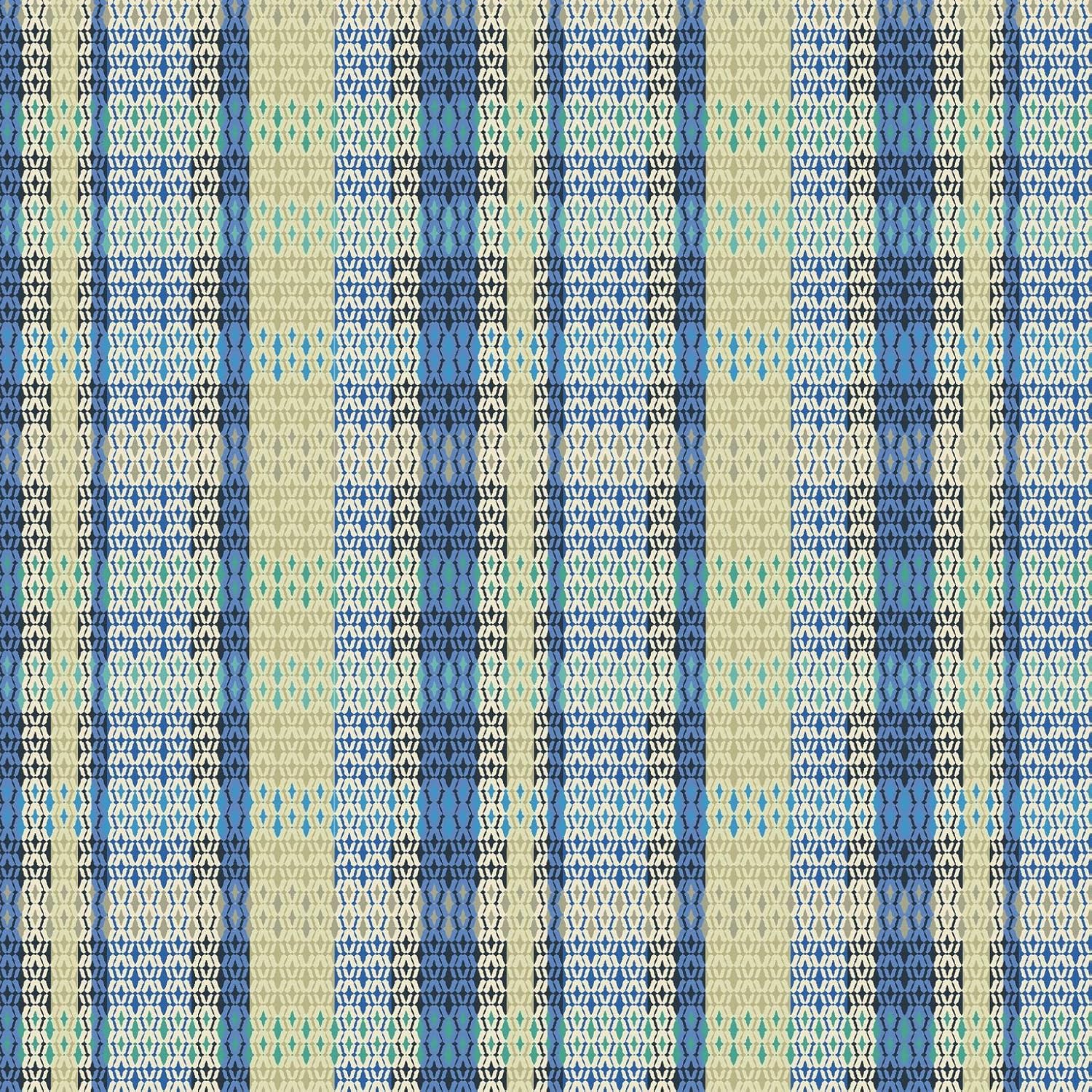 Stitch & Sparkle 100% Cotton Duck 45" Width Plaid Blue Color Sewing Fabric by The Yard, (D021G0403)