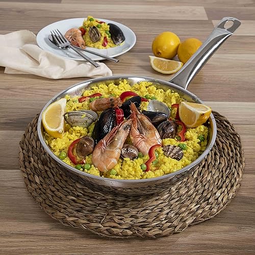 Miniatura 3 de serenk Modernist - Sartén de acero inoxidable de 7-8-9 pulgadas, olla grande con tapa para sopa, guisos y caldo, brillante, esencial de cocina