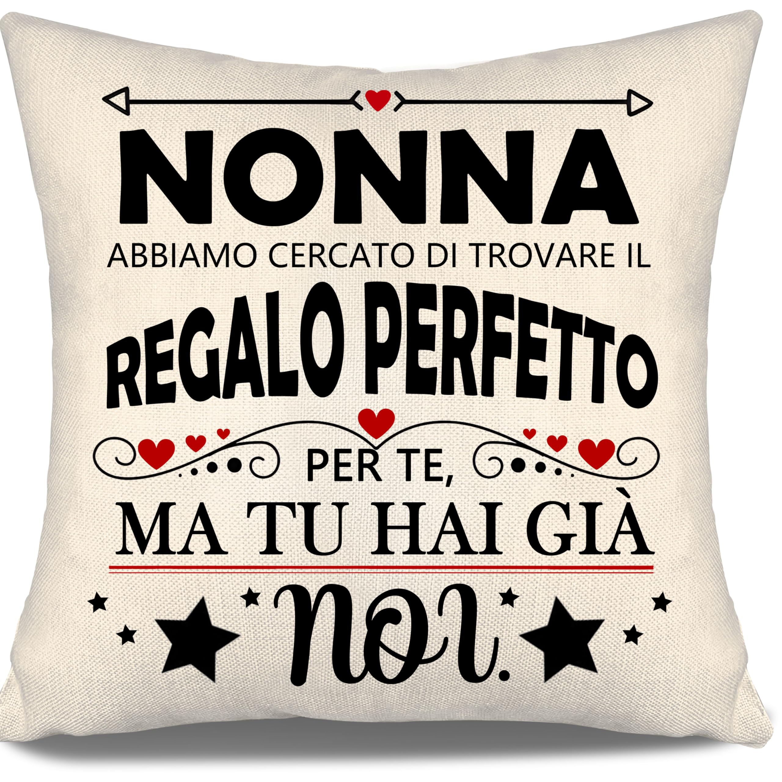 Aosumin Nonna abbiamo cercato di trovare il regalo perfetto per te ma tu hai già noi Copricuscini divertenti per la nonna Compleanno Festa della mamma Festa della nonna Regalo di Natale(nonna-b)