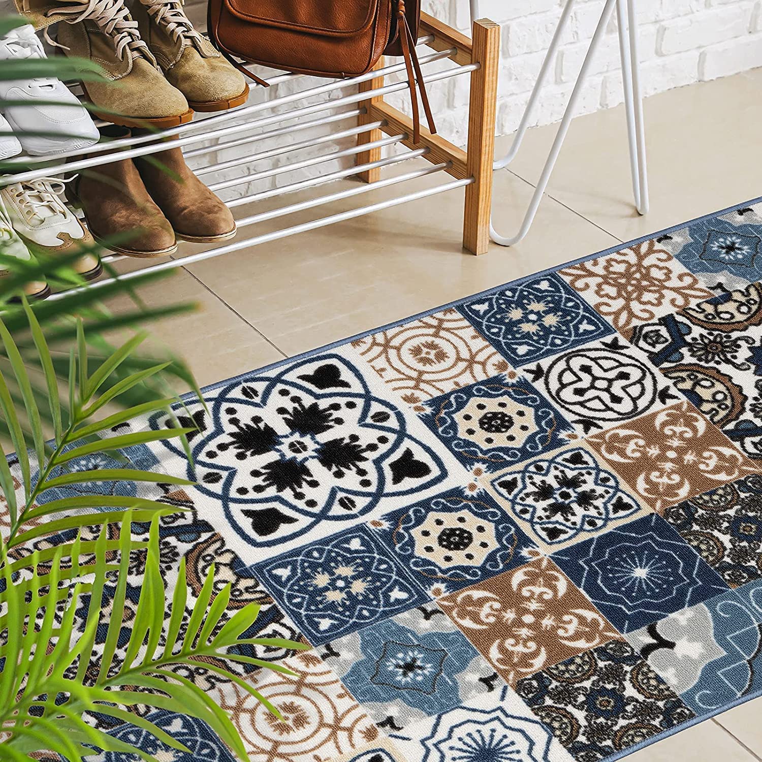Tapis de couloir St Davids - Pour cuisine, couloir et salon - Tapis à boucles fines - Antidérapant et antistatique - Tapis de couloir (80 x 200 cm)