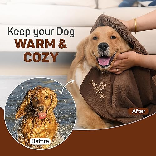 Miniatura 7 de Toalla para perros súper absorbente, de secado rápido, toalla de microfibra súper suave para perros, gatos y otras mascotas (55 x 28 pulgadas,