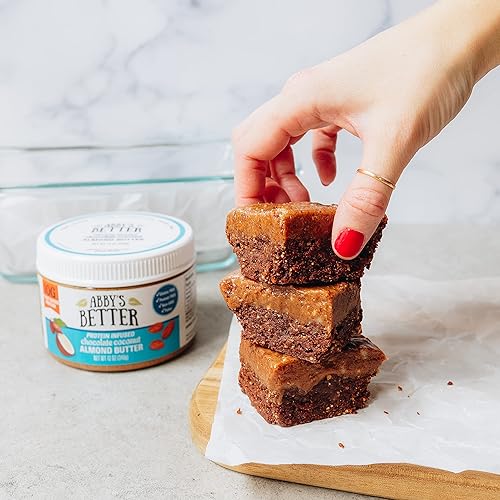 Miniatura 3 de Abby's Better Mantequilla de coco y chocolate con infusión de proteínas, sin maní, sin gluten, paleo, sin OMG. (tarro de 12 onzas)