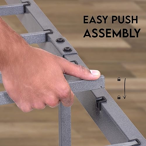 Miniatura 6 de Golden Gate Beds Marco de Cama de Metal de Estilo Vintage con Cabecera y Pie de Cama de Hierro Forjado, Plataforma Clásica con Almacenamiento, No