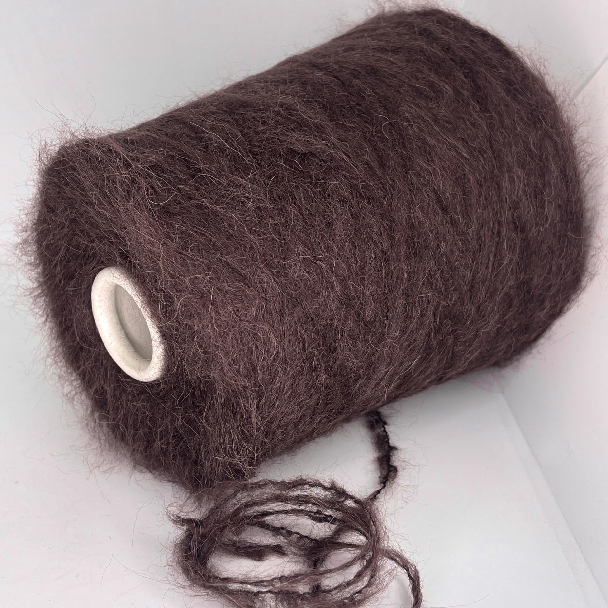 Alpaka Merinowolle Konengarn – Sport Gewicht – Weiches Luxusgarn zum Stricken & Häkeln (Dunkelbraun, 400g / 1080m)