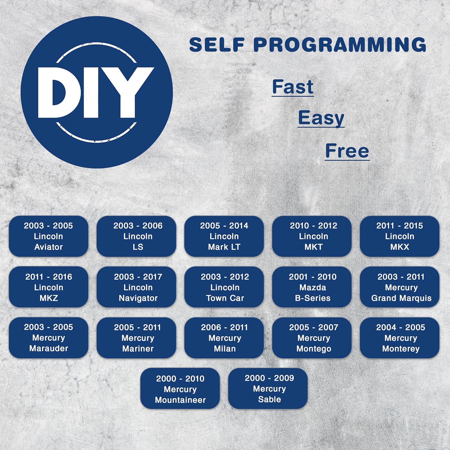 KeylessOption Car Key Replacement for 2000-2017 Ford Lincoln Mazda Mercury Ignition Transponder, H84 H92 40 80 Bit - Image 4