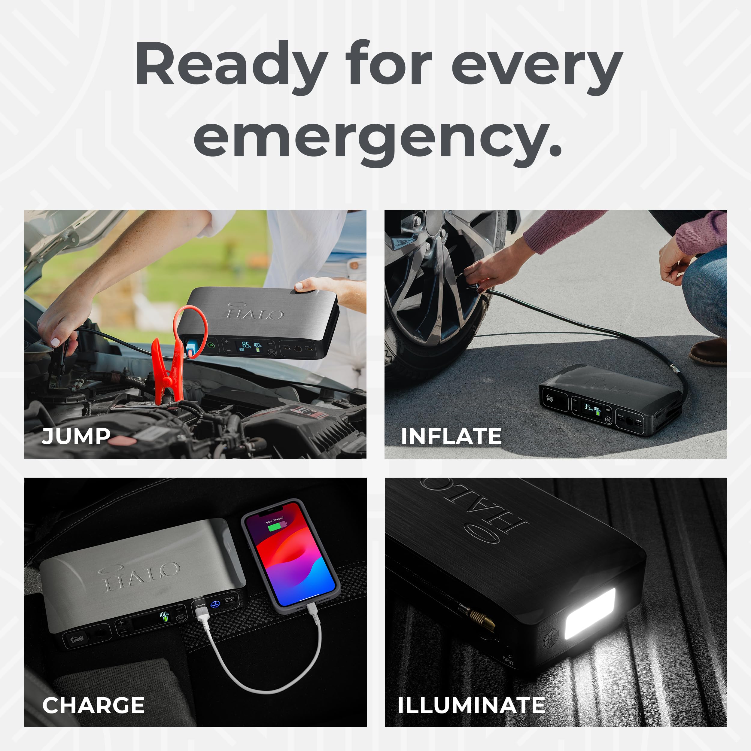 Amazon.com: HALO Bolt Air 58830 Portable Car Battery Jump Starter