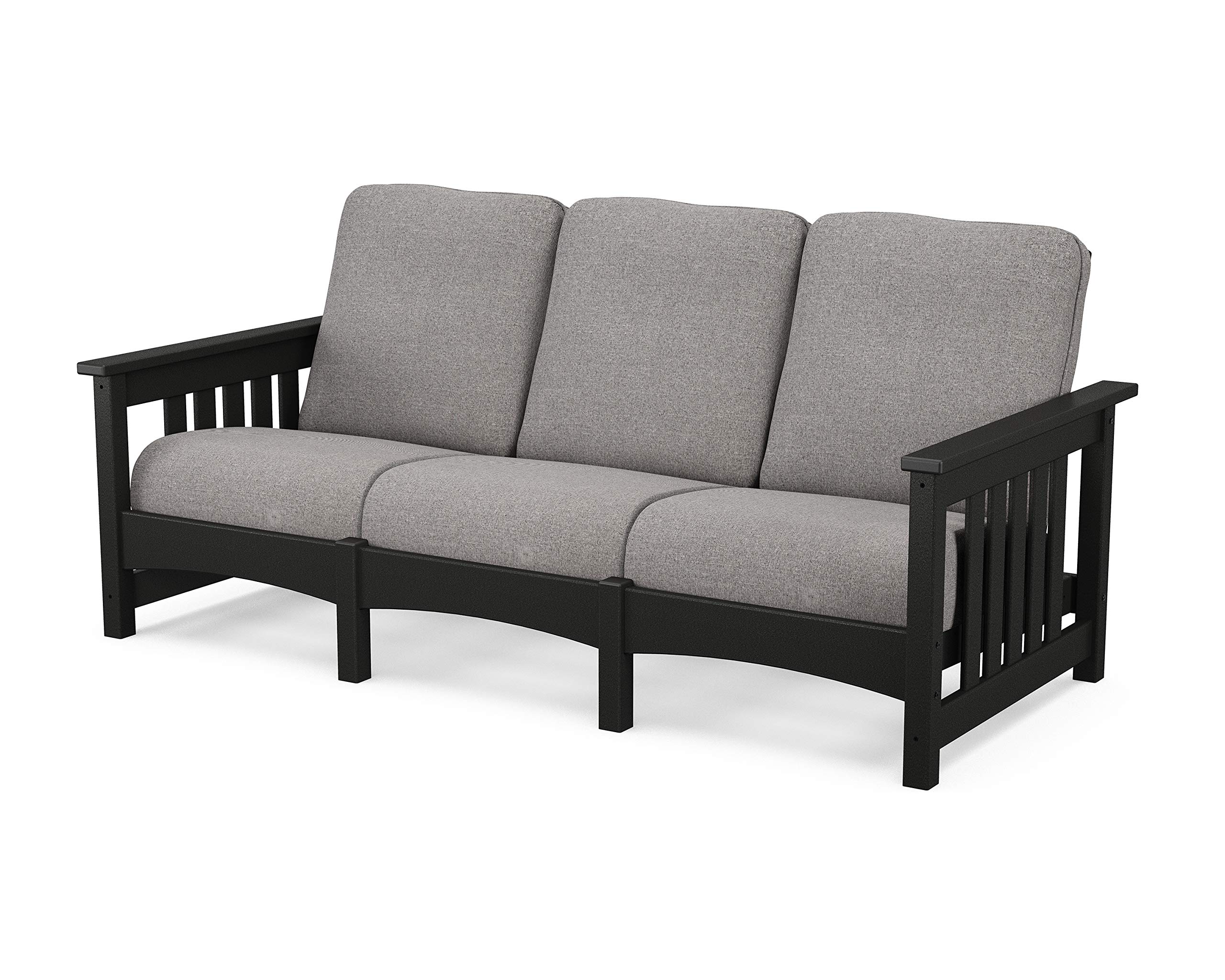 Mission Sofa Black Grey Mist