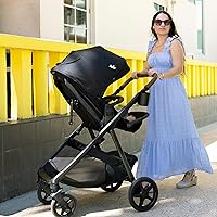 Vista 6 de Joie Ginger 4-in-1 Convertible Pramette and Stroller, Height Adjustable seat, All-Wheel Suspension, Extra Storage – for Newborns and Toddlers