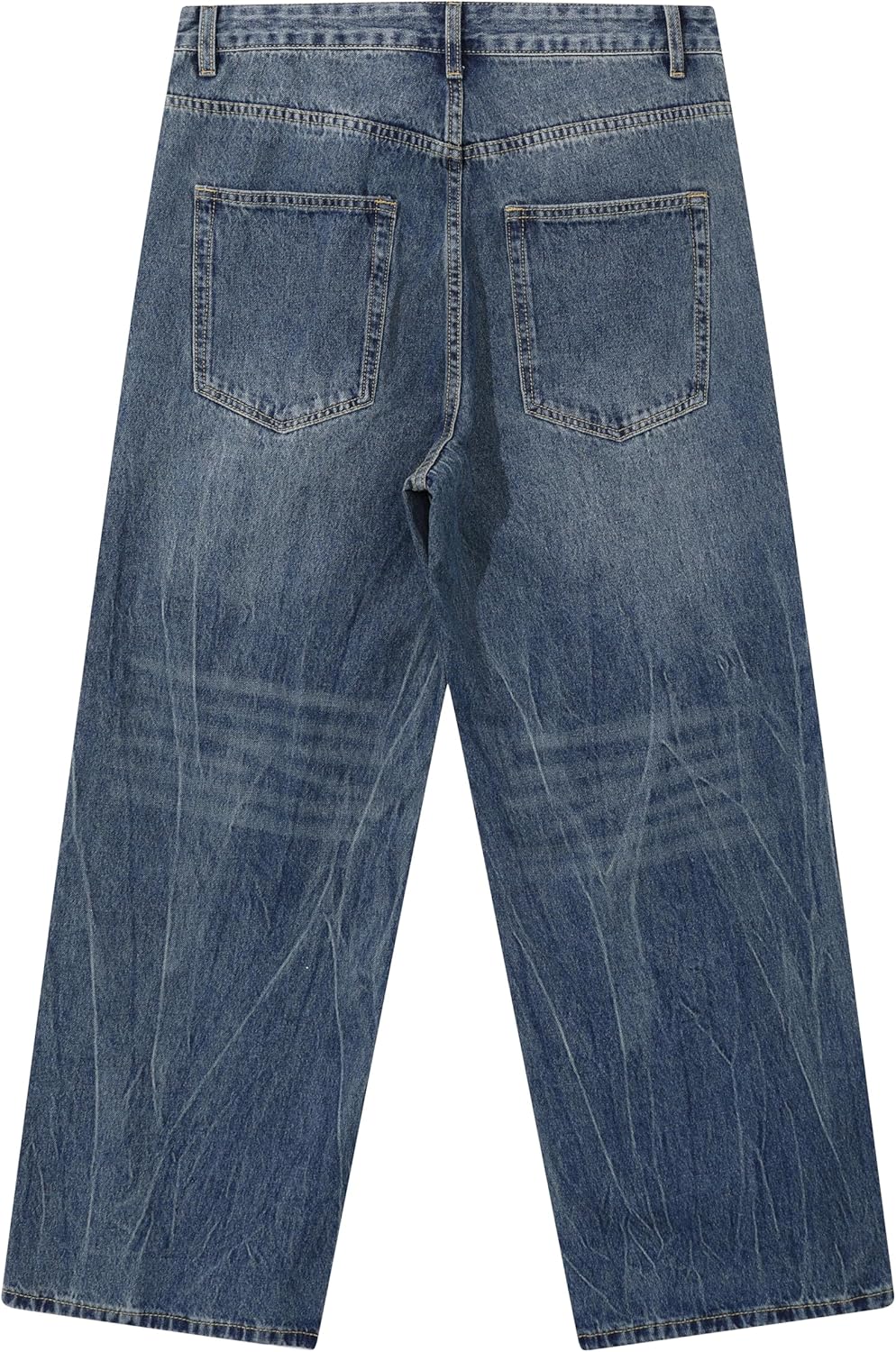 Men's Super Baggy Jeans - Wide Leg Loose Fit Denim Pants Y2K Hip Hop Streetwear Skater Casual Trousers