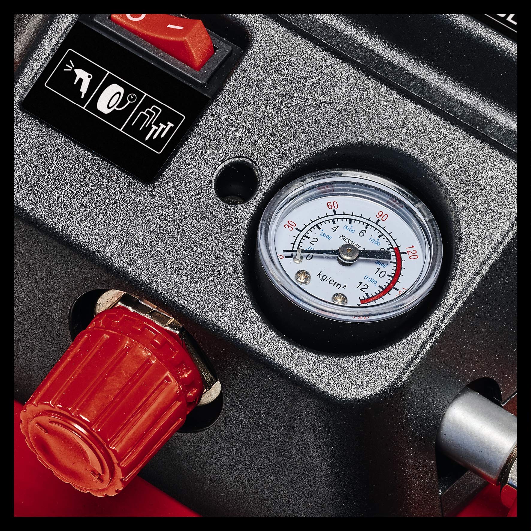 Einhell Sprężarka akumulatorowa TE-AC 36/6/8 Li OF Set Power X-Change (36 V, maks. 8 bar, 6 l zbiornik, moc ssania 130 l/min, prędkość obrotowa silnika 16000 min^-1, bezolejowa, bez akumulatora)