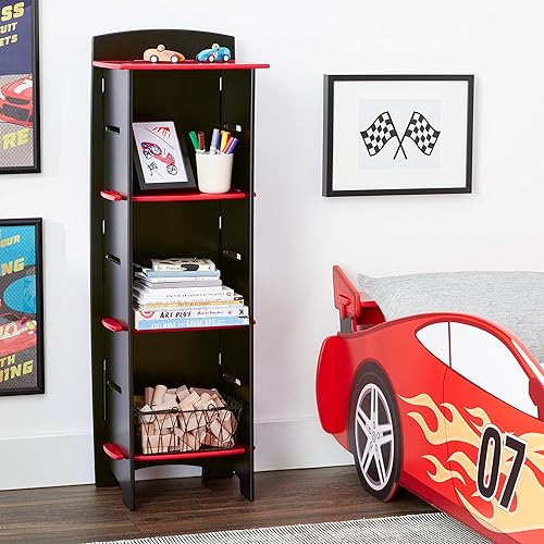 Miniatura 2 de Legaré Furniture Estantería de 3 niveles para muebles infantiles, organizador de almacenamiento con estantes ajustables para dormitorio de niños,