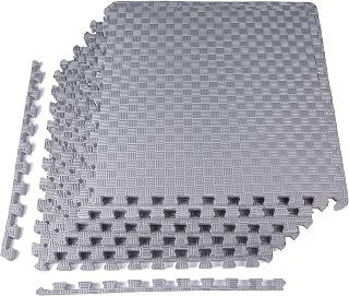 BalanceFrom Puzzle Exercise Mat with EVA Foam Interlocking Tiles for Exercise, MMA, Gymnastics and Home Gym Protective Flooring