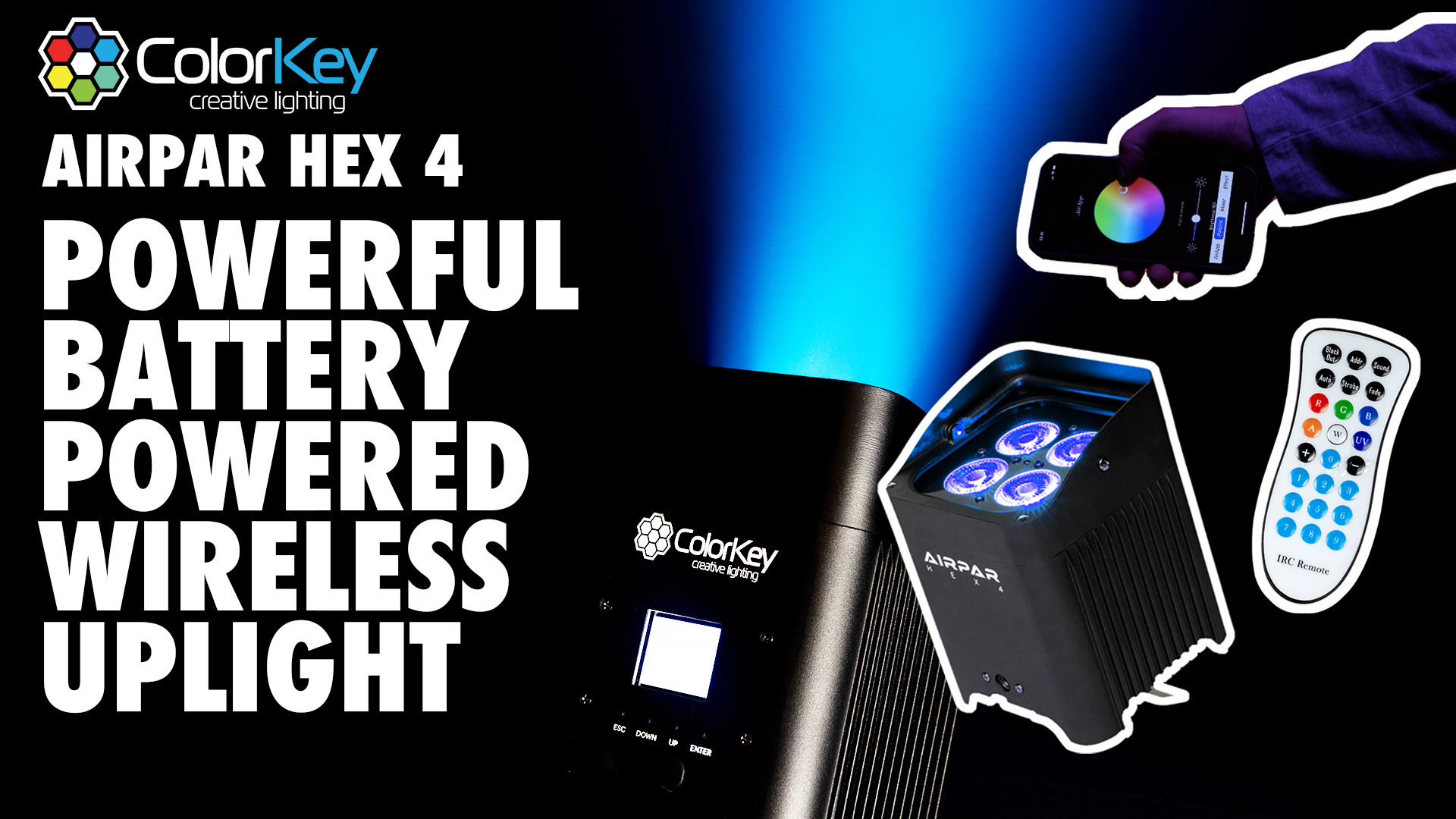 Amazon.com: AirPar HEX 4 Wireless Battery-Powered RGBAW-UV