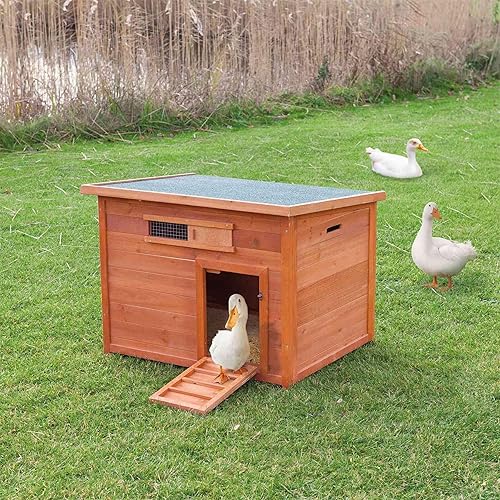 Miniatura 2 de TRIXIE Natura Duck Coop - Casa de madera para patos itinerantes gratis - Caja de pollo adecuada para codornices y otras aves de corral - en marrón