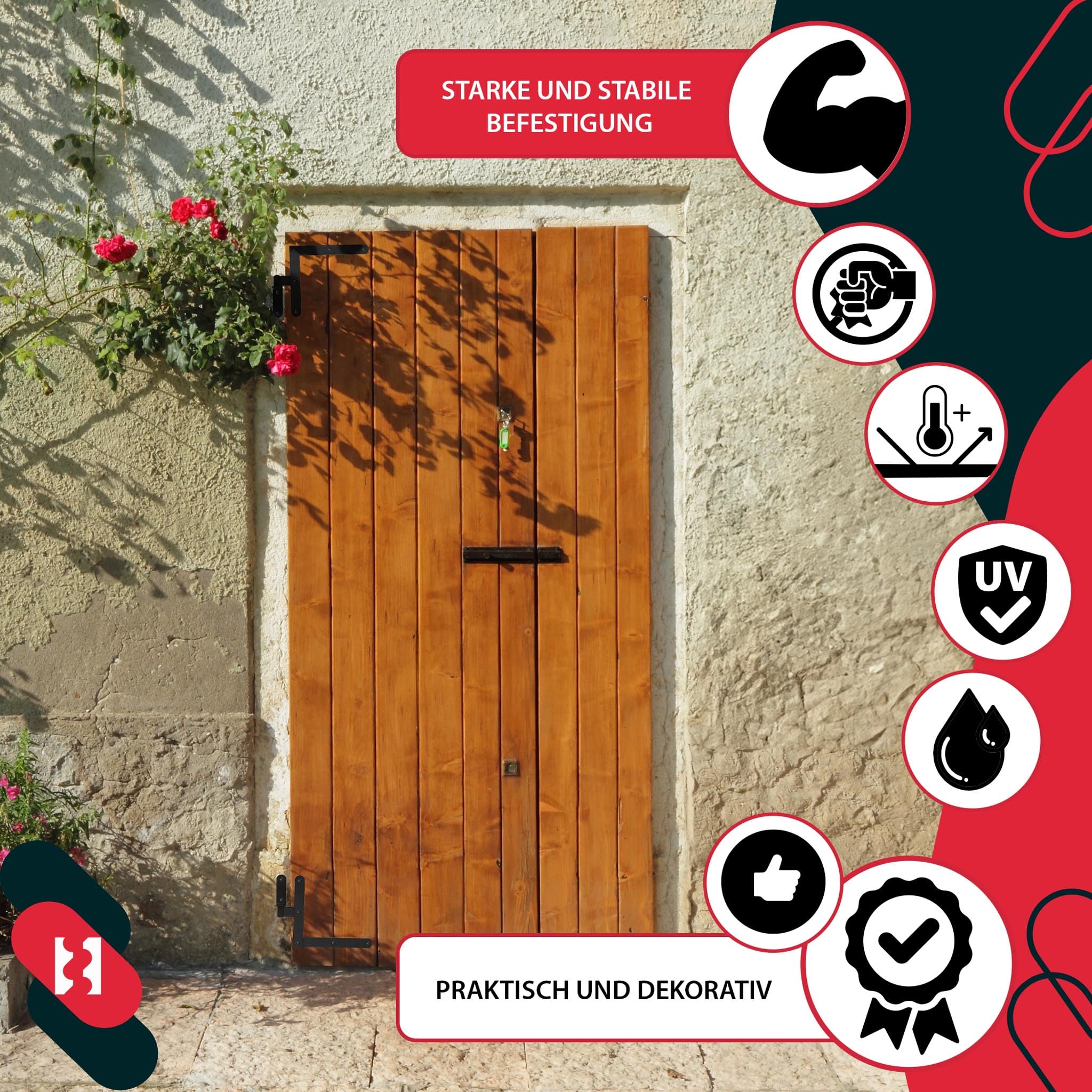 KOTARBAU® Bande d'angle 250 x 284 mm, bande de store avec loquets