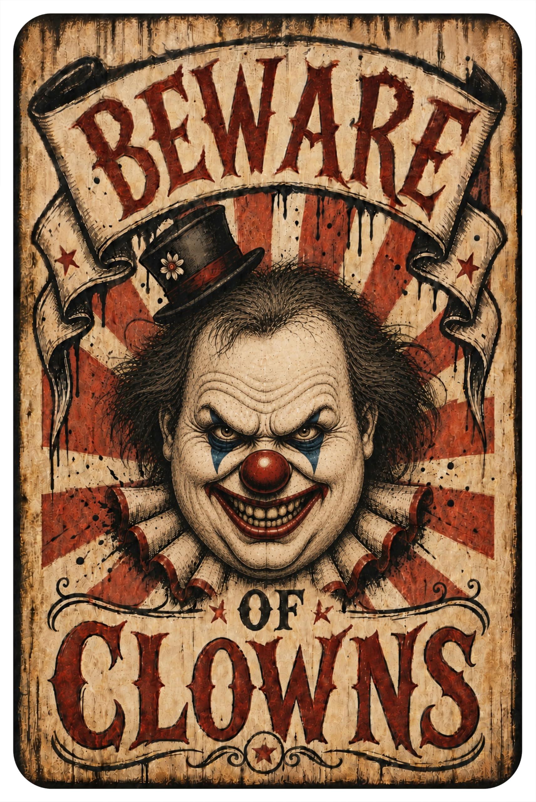 Shannonsa Multi Halloween Clown Decor Creepy Signs Scary Clowns Decorations Outdoor