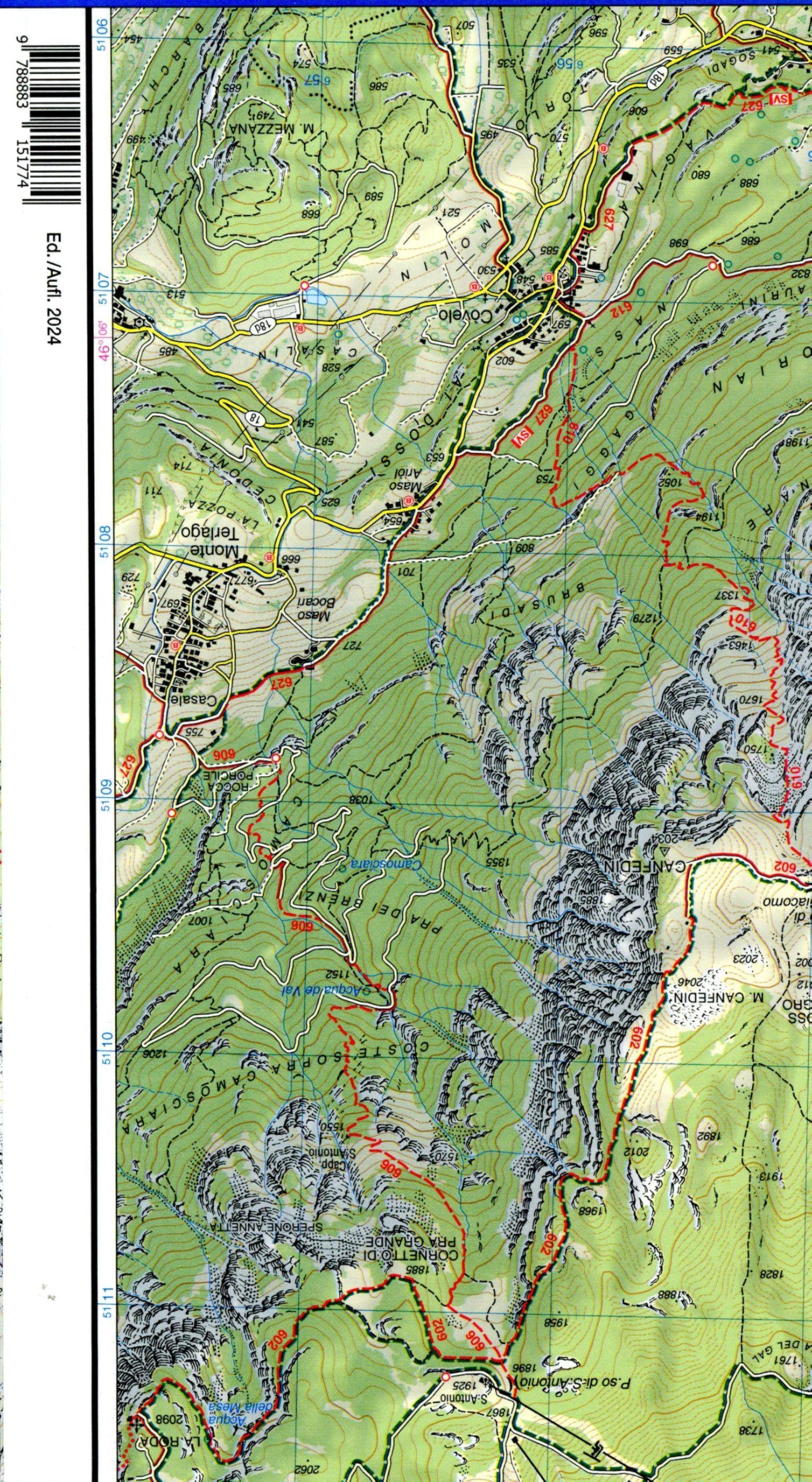Tabacco Wandern Dolomiti Brenta 1:25000: Tabacco Wanderkarte 1:25000 (Carta topografica in scala 1:25.000, Band 53)
