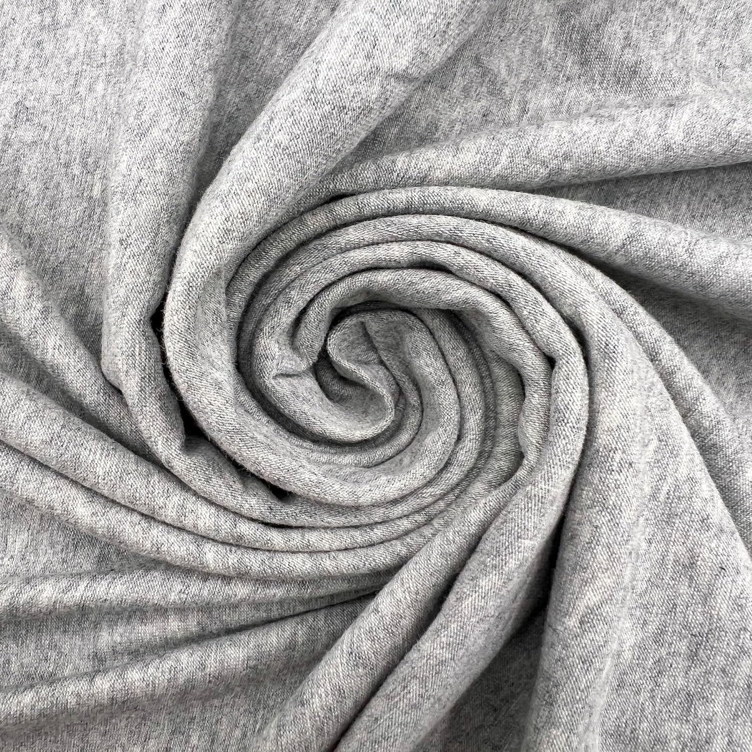EOVEA - Cotton Spandex Fabric by The Yard - 4 Way Stretch Jersey Knit - Spandex & Cotton T-Shirt Fabric - Lightweight, Breathable - 60" Wide Roll| 10 oz(White, 5 Yards)