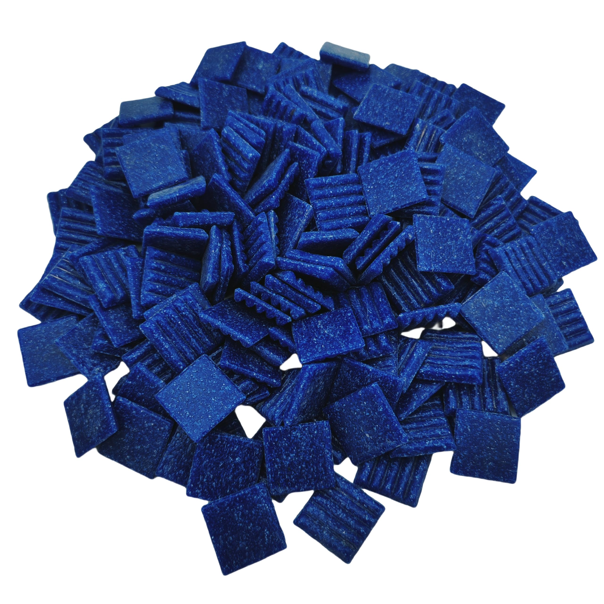 1.1LB Quartz Mosaic Tiles, 3/4" Multi Color Mosaic Pieces Stones for DIY Mosaic Making Craft Hobby Arts Home Wall Decoration (Navy Blue)
