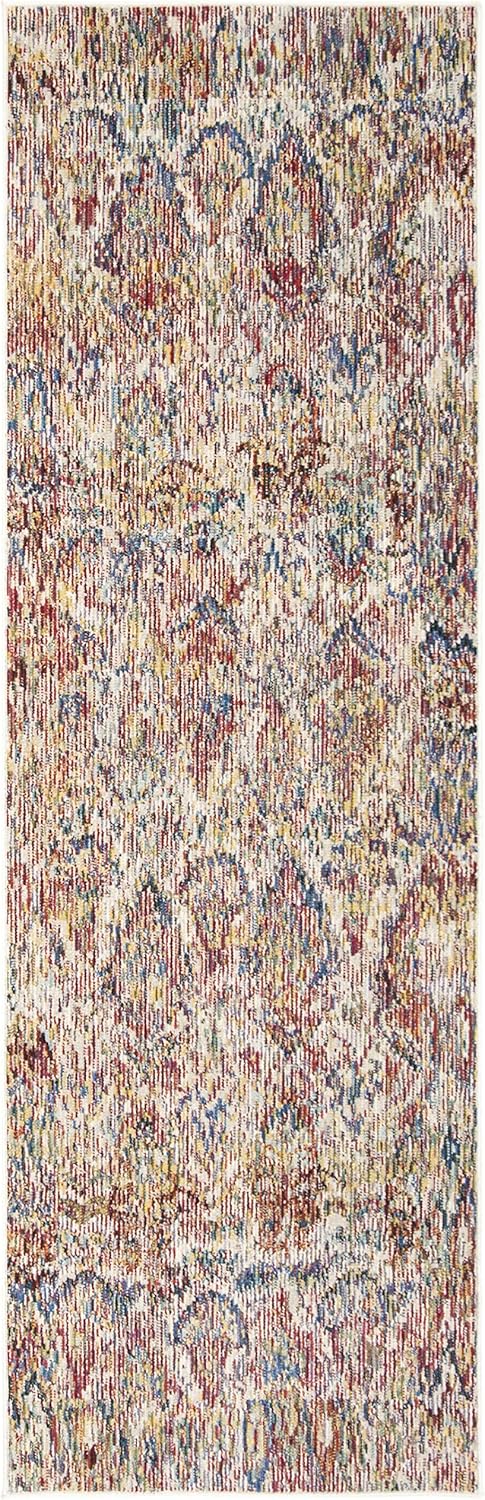SAFAVIEH Harmony Collection Runner Rug - 2'2" x 7', Light Grey & Rose, Oriental Design, Non-Shedding & Easy Care, Ideal for High Traffic Areas in Living Room, Bedroom (HMY401B)
