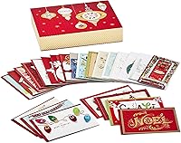 Hallmark Handmade Christmas Cards Assortment - 24 Premium Boxed Holiday Greeting Cards with Envelopes (1XPX5156)
