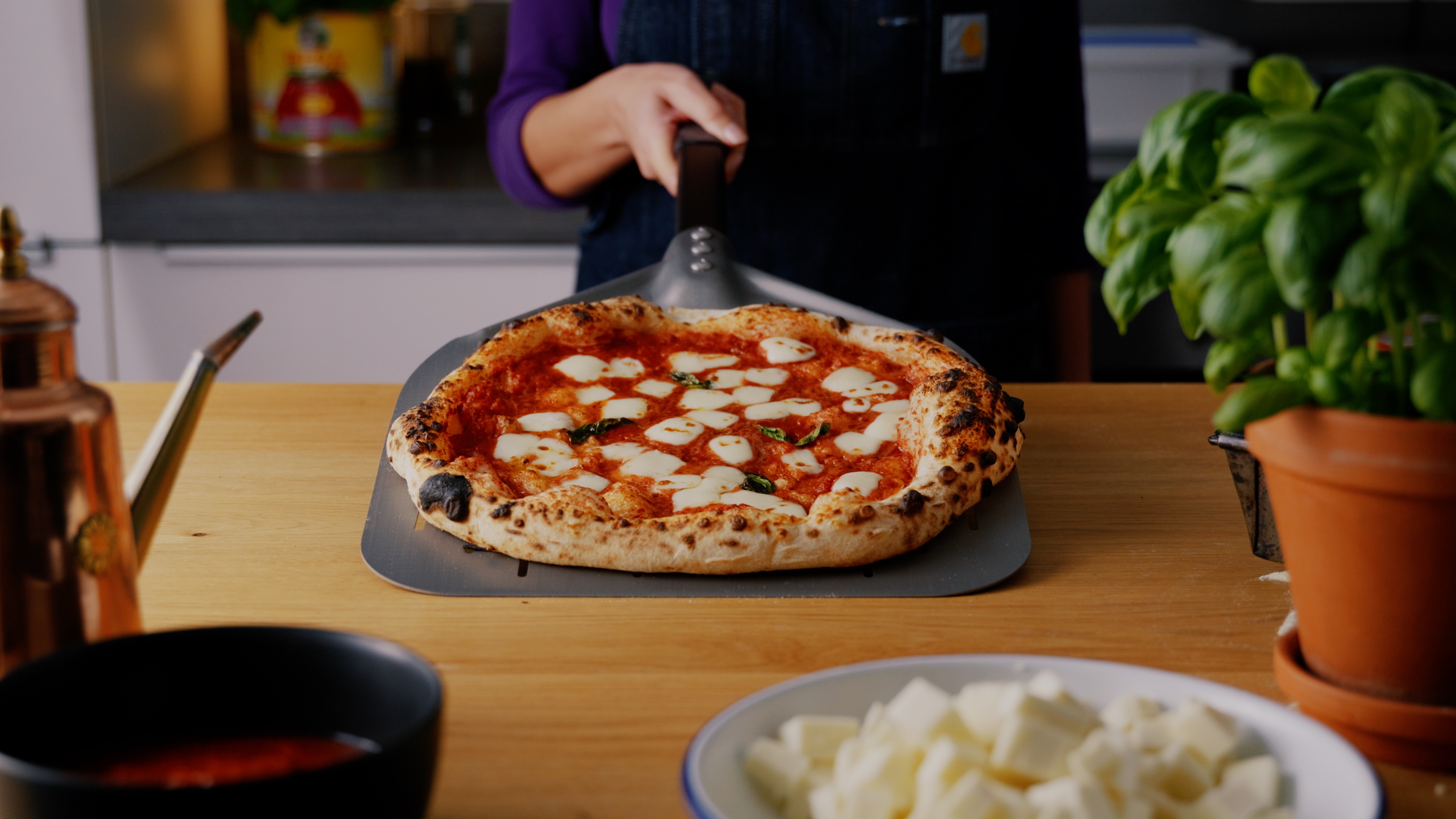 Pizzaofenschaber Mit Bürste + Alu-Pizzaschaufel – 40 Cm Pizzaheber Pizzaschieber Set