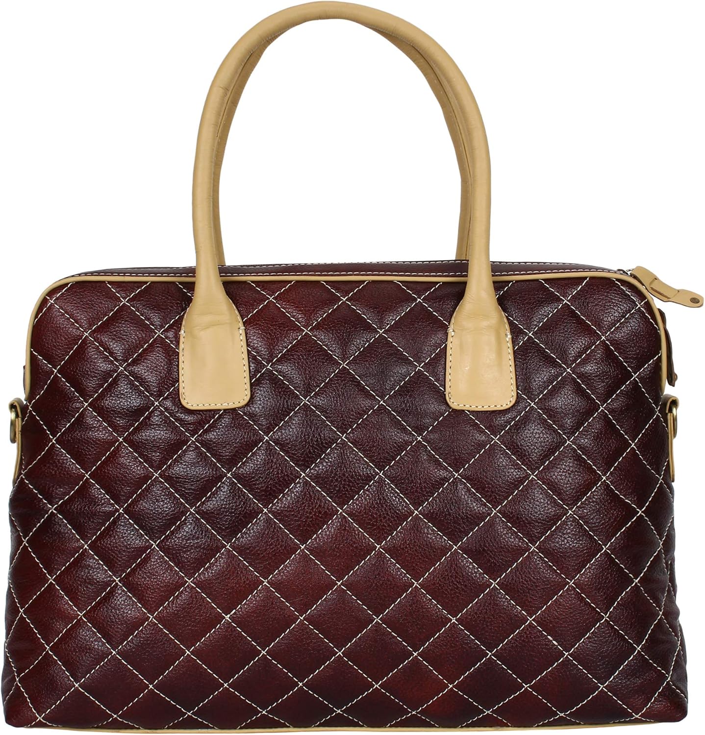 Tribe Quilted leather Laptop Bag for Women, 15.6 Inch