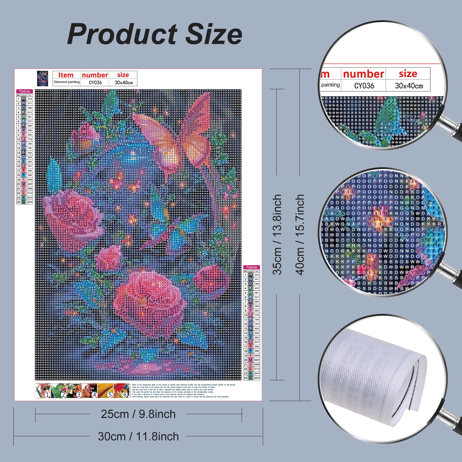 Stalente Diamond Painting Kits for Adults, Rose Flower Round Full Drill Diamond Art Kits, 5D DIY Paint with Diamonds Crafts for Home Wall Decoration Gifts 12×16 Inch, Butterfly