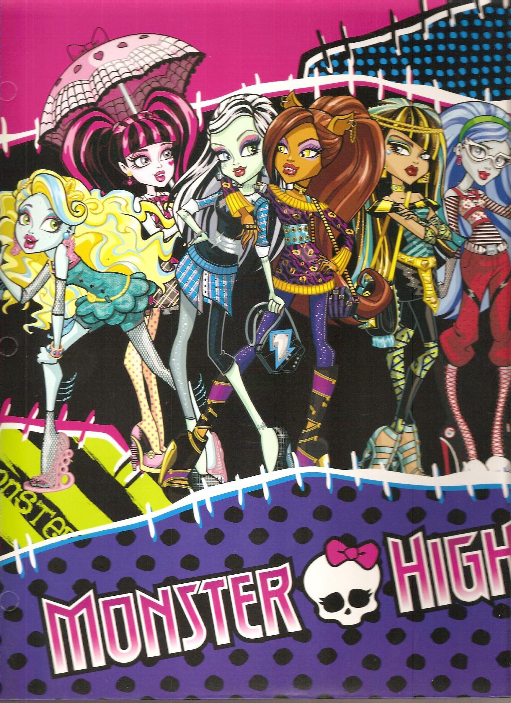 Monster High School 2 Pocket Portfolio Folder Colors Styles Vary 