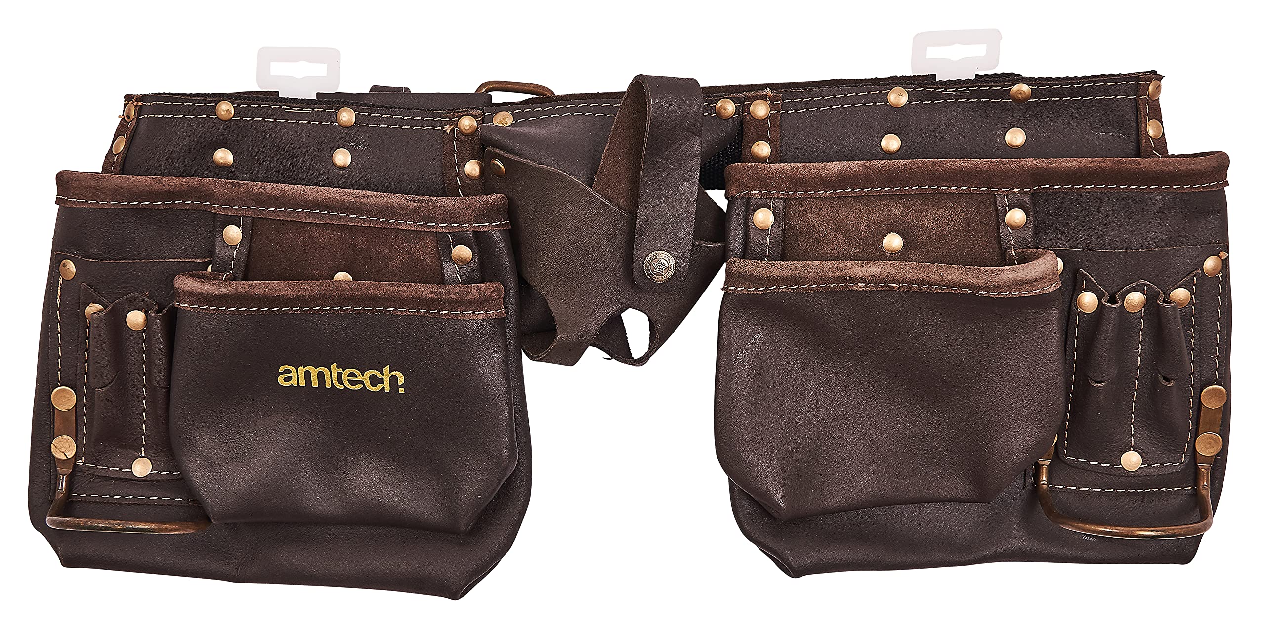 Am-Tech Trousse à outils en cuir ultra résistant 12 poches (Import Grande Bretagne)