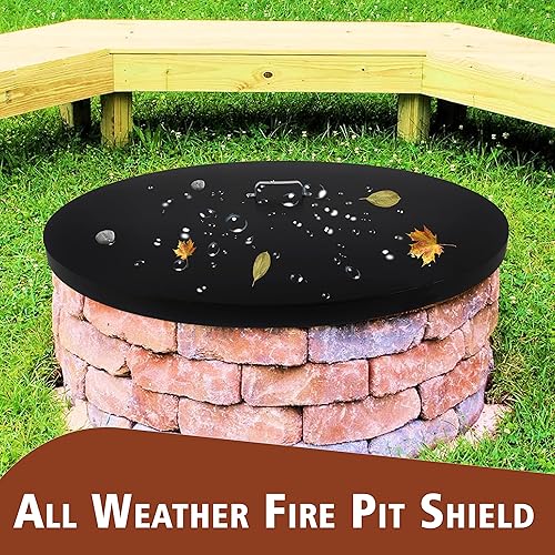 Miniatura 4 de Simond Store Cubierta para hoguera  Anillo de acero con tapa para ahumador de 36 pulgadas de diámetro  Tapa para brasero  0.079in de grosor  Tapa de