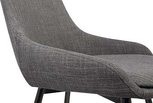 Miniatura 9 de Armen Living Mia - Silla de comedor moderna contemporánea con patas de metal, altura del asiento de 19 pulgadas, color carbón carbón, (Charcoal