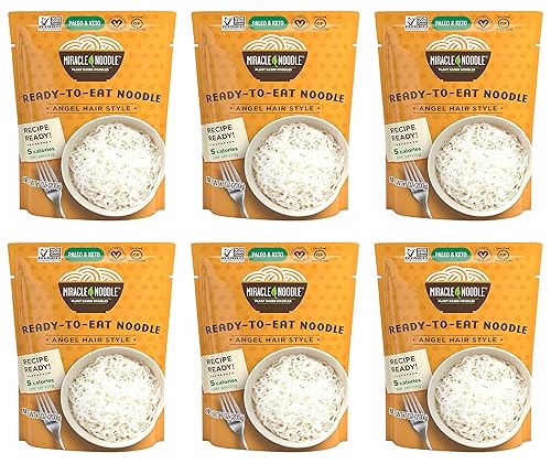 Miracle Noodle Angel Hair Shirataki - Fideos Konjac listos para comer aptos para dieta cetogénica paleo veganos sin gluten bajos en carbohidratos Miracle Noodle Angel Hair Shirataki - Fideos Konjac listos para comer aptos para dieta cetogénica paleo veganos sin gluten bajos en carbohidratos