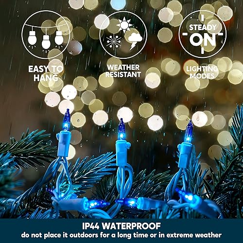 Miniatura 44 de Joiedomi Guirnalda de luces de Navidad para interiores, 300 (3 x 100) mini luces de hadas cálidas, decoración de iluminación de 64.5 pies para Blanco