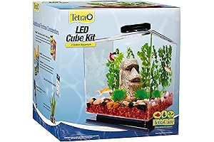 Tetra LED Cube Shaped 3 Gallon Aquarium with Pedestal Base