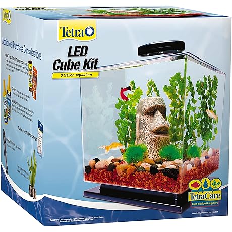 Tetra LED Cube Shaped 3 Gallon Aquarium with Pedestal Base