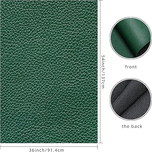 Miniatura 6 de The Yard - Piel sintética suave de 36 x 54 pulgadas, 0.031 in de grosor, material de cuero sintético para tapicería, sofá, bolsas, sillas, asientos