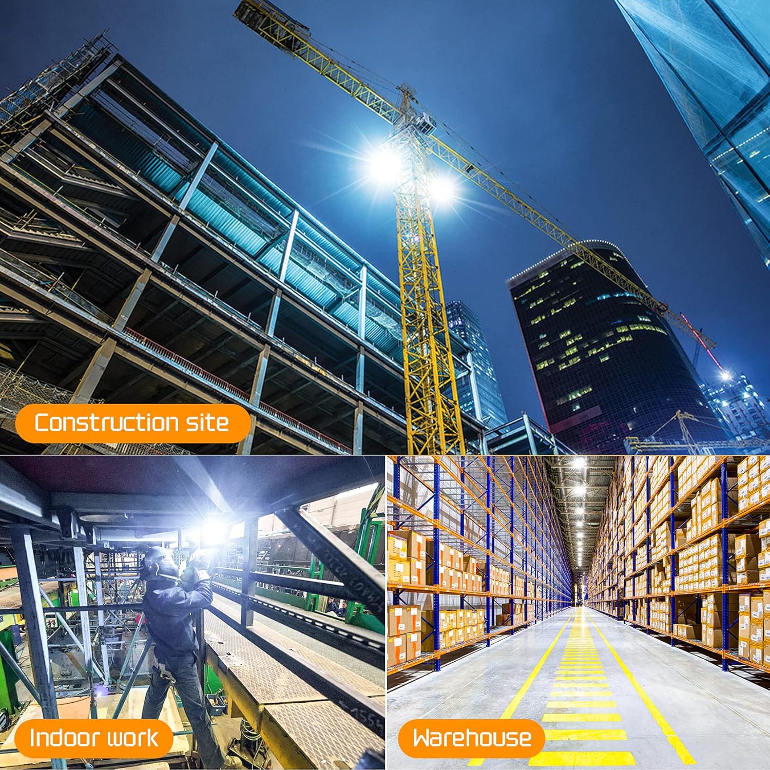 Best Deal Product 150W LED Construction Light Portable 22500Lm 5000K Daylight ETL Listed for Work Job site Shop Area Lighting (Can Use in Damp Location and Outdoor) Featured Product 150W LED Construction Light Portable 22500Lm 5000K Daylight ETL Listed for Work Job site Shop Area Lighting (Can Use in Damp Location and Outdoor)