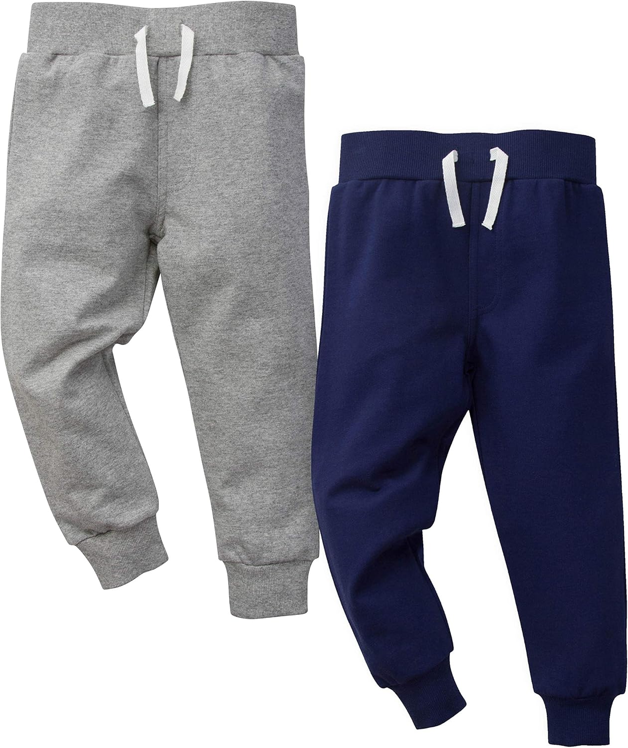 Gerber Baby Boys 2-Pack Pants, Blue and Grey, 12 Months